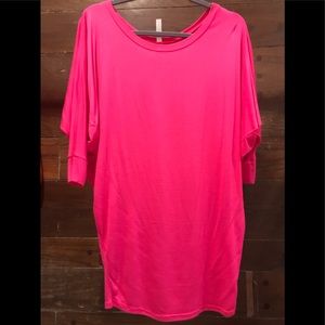 Hot Pink Dolman Tunic